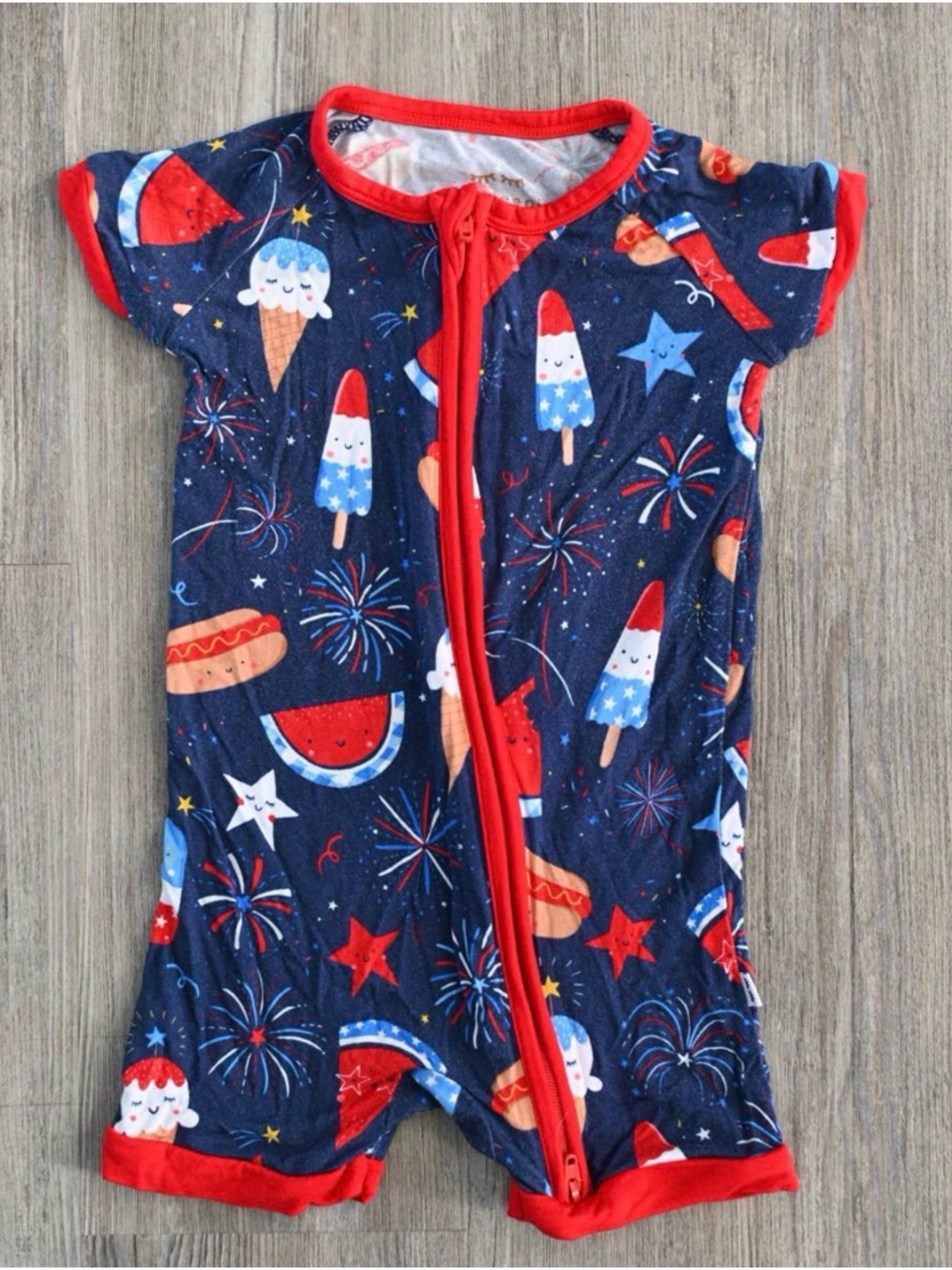 Little sleepies snacks and sparkles shortie zippy